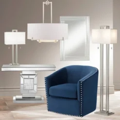 Possini Euro Design Concentric Brushed Nickel Pendant Chandelier 28" Wide Modern White Fabric Drum 4-Light For Dining Room House Foyer Kitchen Island -Interior furniture GUEST fe25067f a19c 4e1c 829e 5d26bb3dff2f