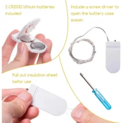 Itopfox 24 Pack Fairy Lights 20 LED Mini String Lights Waterproof Silver Wire For Vases Mason Jars DIY Crafts Plants Table Centerpieces Wedding Decor -Interior furniture GUEST fe3c2ffd 7e39 46d0 bf9f b556d61a97e3