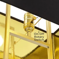 360 Lighting Carl 24 3/4" High Modern Table Lamps Set Of 2 Gold Finish Metal Living Room Bedroom Bedside Nightstand House Kitchen Entryway Black Shade -Interior furniture GUEST fe752683 60b6 4107 809d 4b951ef560d8