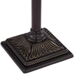 Regency Hill Garver Rustic Retro Torchiere Floor Lamp 72 1/2" Tall Oil Rubbed Bronze With Side Light Amber Glass Shade For Living Room Reading Bedroom -Interior furniture GUEST ff627a51 59ab 4747 aca6 b4f40595b85a